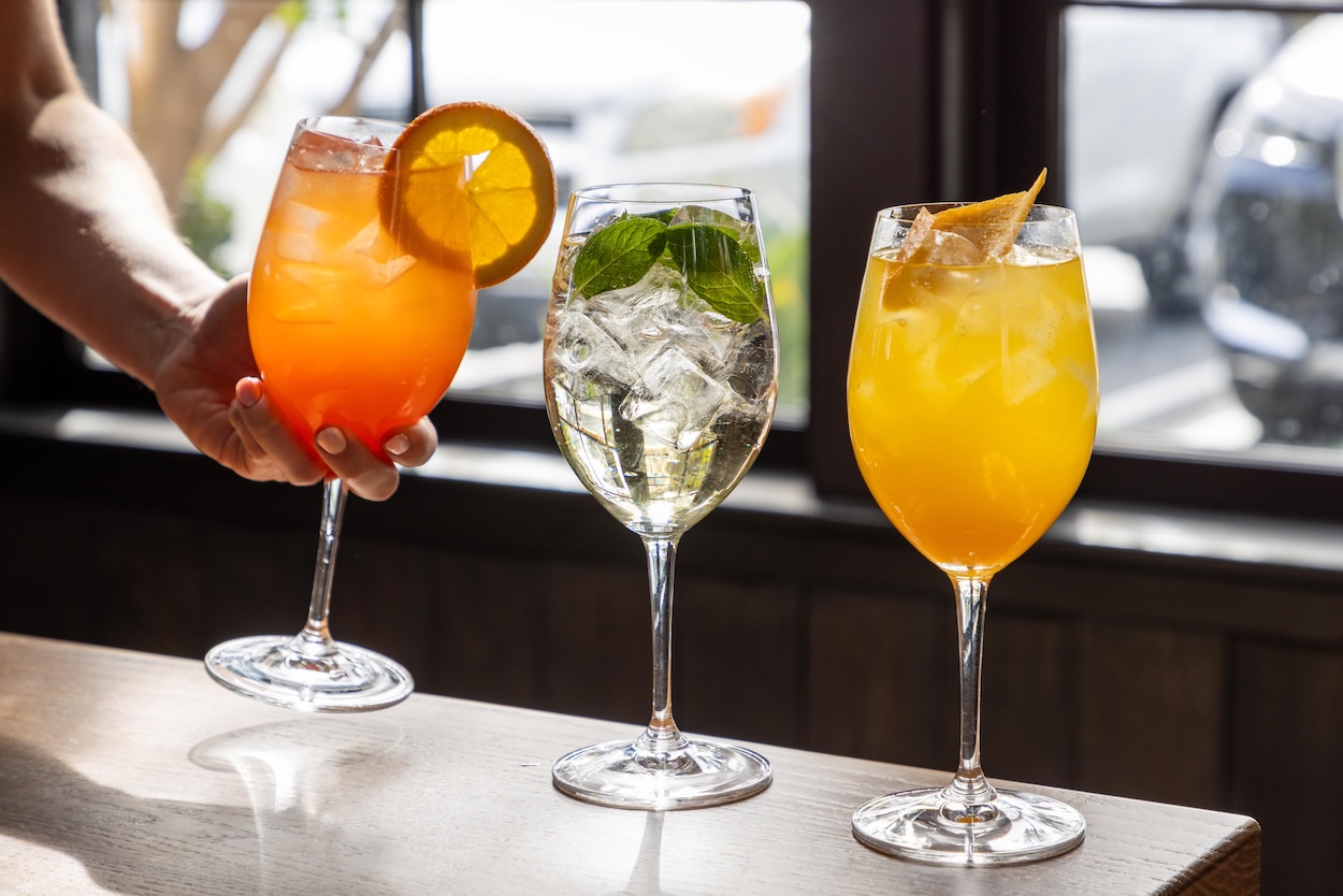 Assortment of spritz glasses.
