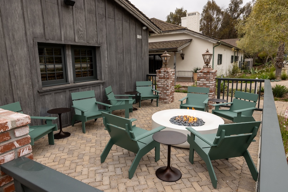 The outdoor patio at Ospi Montecito.